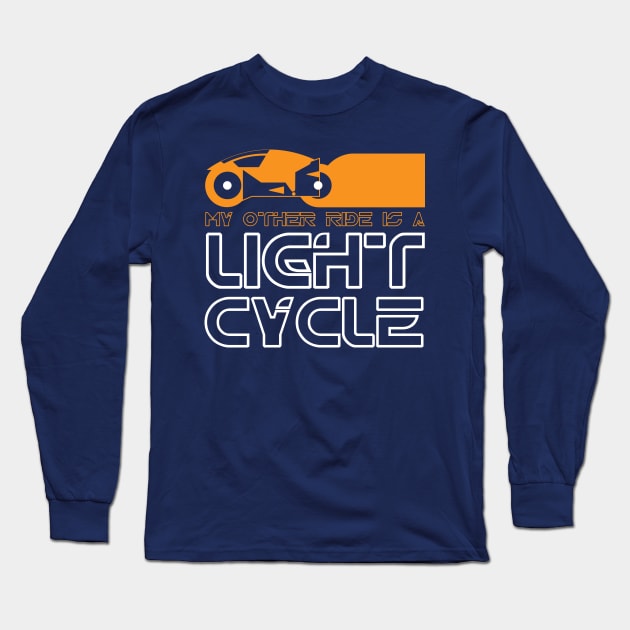 My Other Ride is a Light Cycle Long Sleeve T-Shirt by Meta Cortex